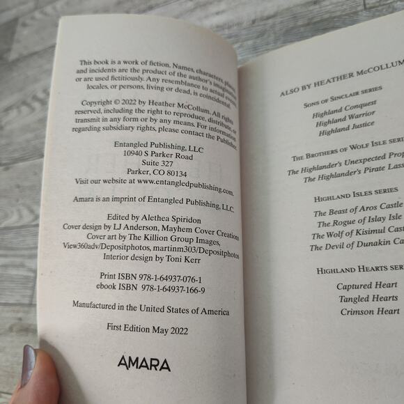 Highland Justice Sons of Sinclair by Heather McCollum 2022 1st Edition Romance‎ - Picture 3 of 11